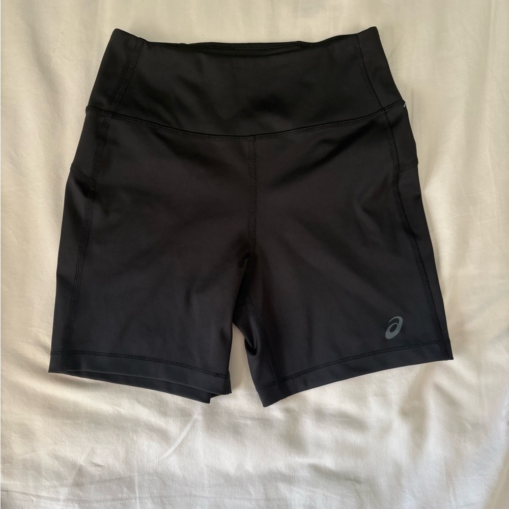 Asics Black High-Rise Bike Shorts